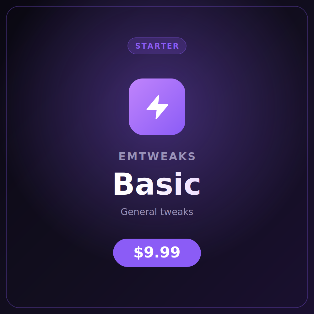 EMTweaks — Basic
