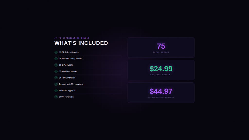EMTweaks PC Optimization Bundle