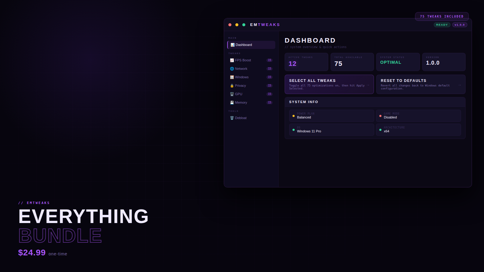 EMTweaks Everything Bundle