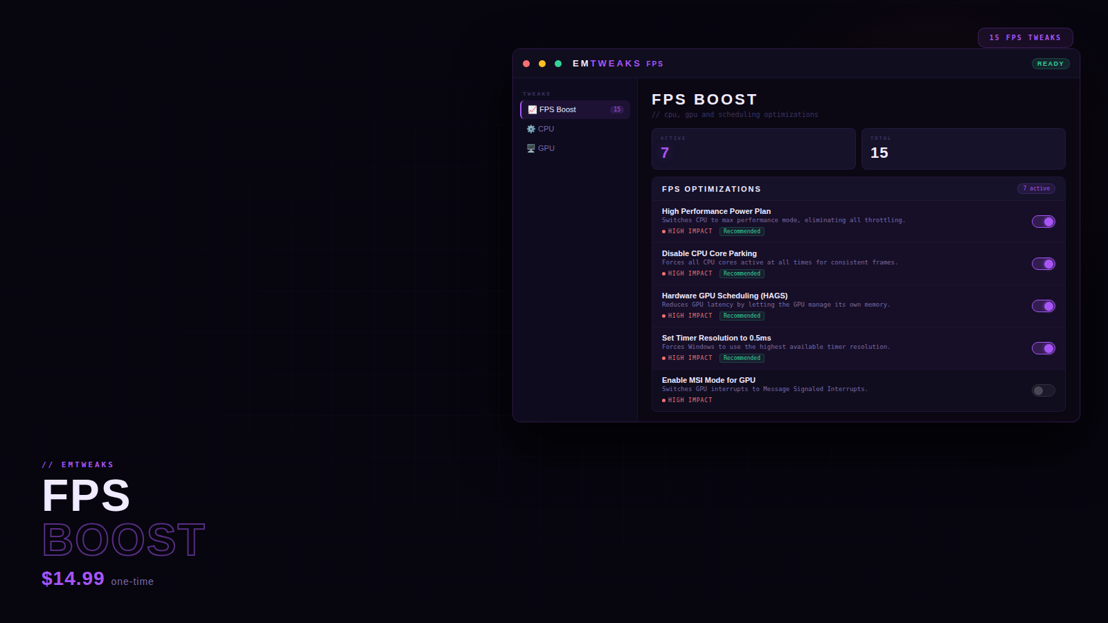 EMTweaks FPS Boost
