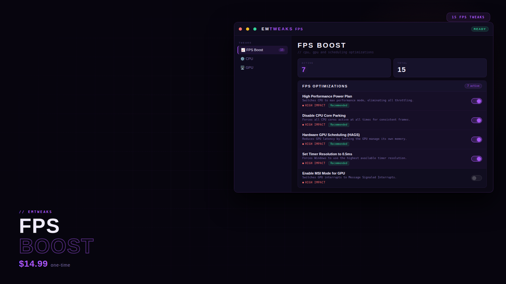 EMTweaks FPS Boost
