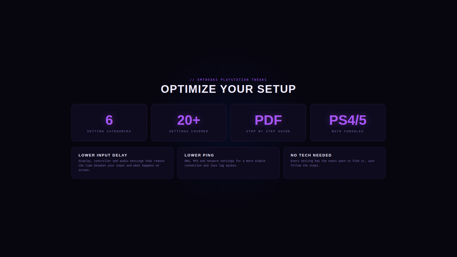 EMTweaks PlayStation Tweaks